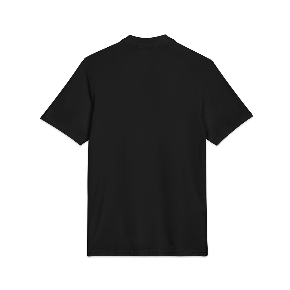 Personalized Pique Polo Shirt (Embroidery) - Black or Navy with white text