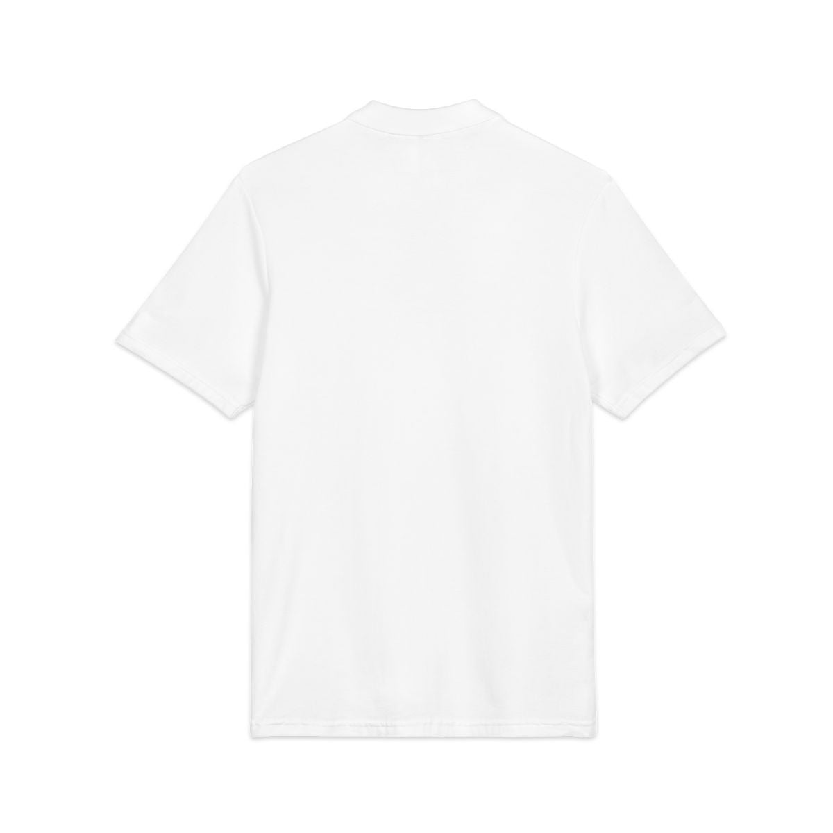 Personalized Pique Polo Shirt (Embroidery) - white or gray options with gray text