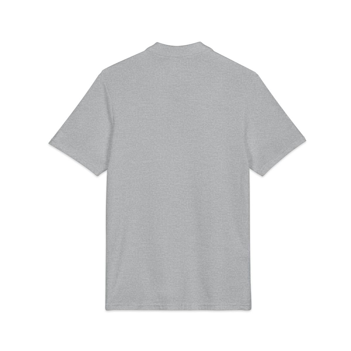 Personalized Pique Polo Shirt (Embroidery) - white or gray options with gray text