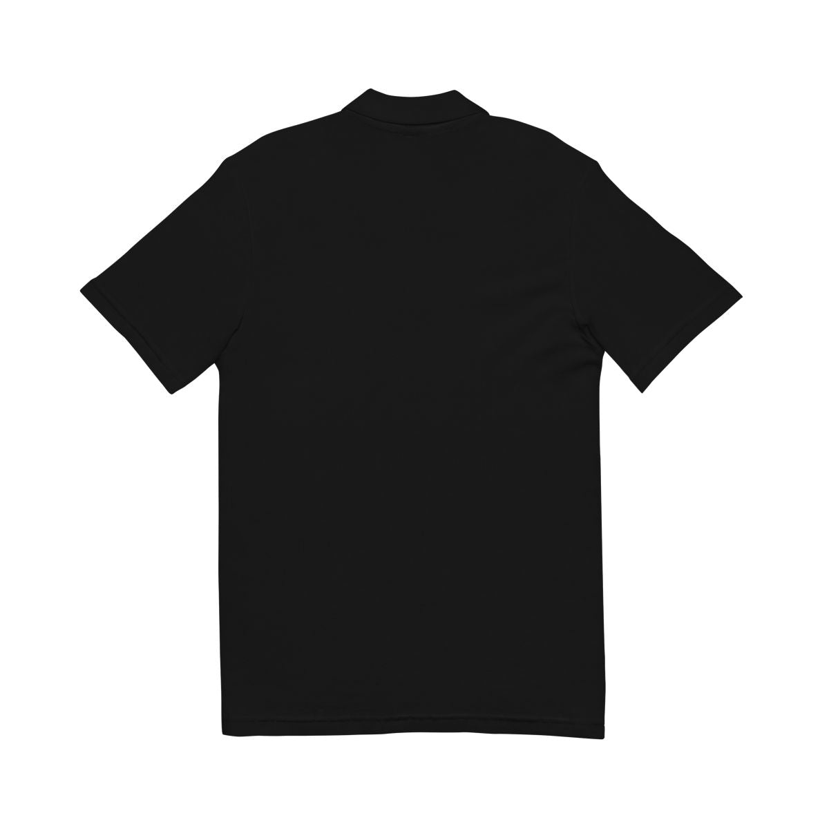 Personalized Pique Polo Shirt (Embroidery) - Black or Navy with white text