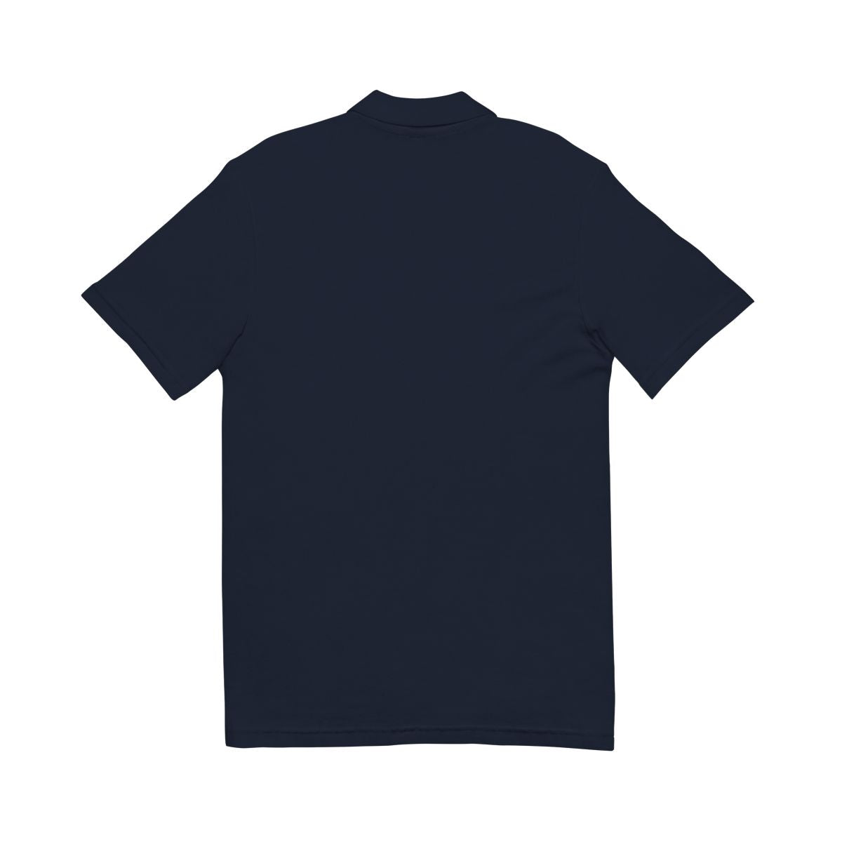 Personalized Pique Polo Shirt (Embroidery) - Black or Navy with white text