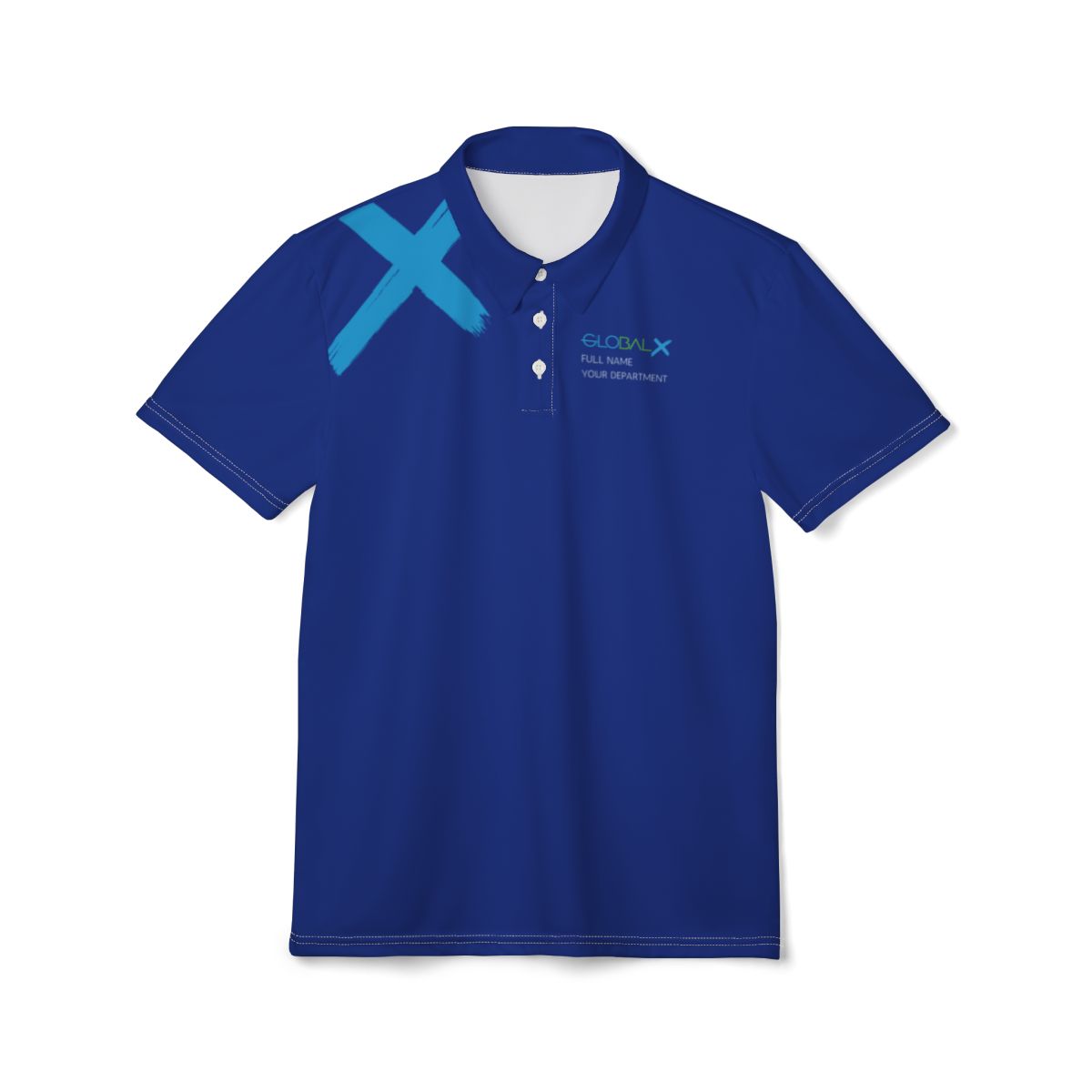 Personalized name and department polo - Blue