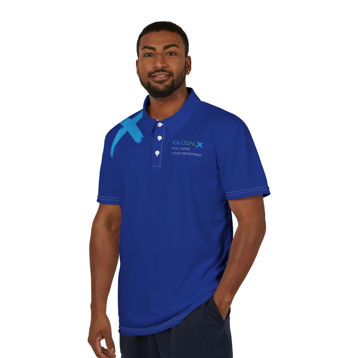 Personalized name and department polo - Blue