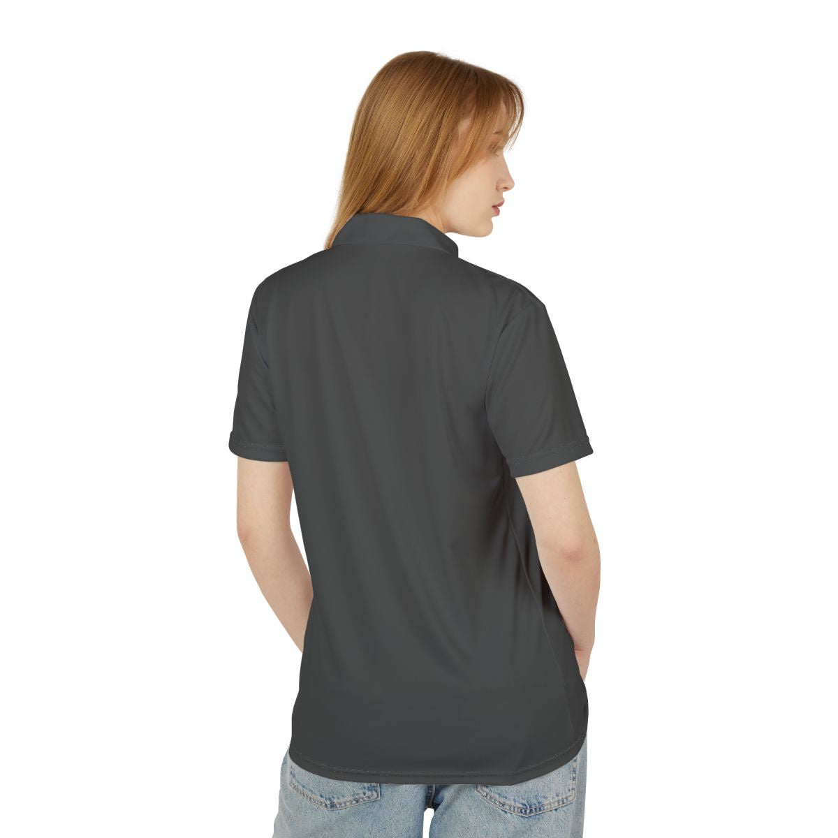 Personalized name and department X polo - gray with white