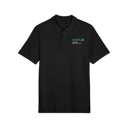 Personalized Pique Polo Shirt (Embroidery) - white text