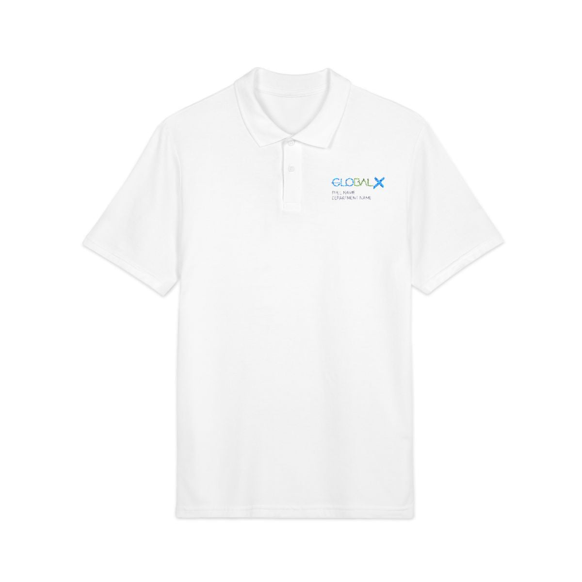 Personalized Pique Polo Shirt (Embroidery) - gray text