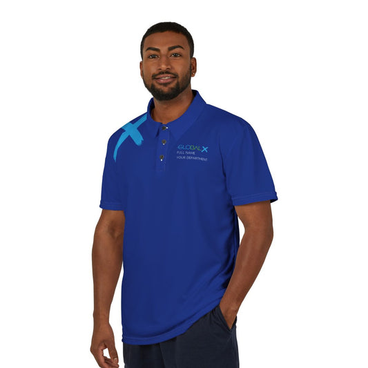 Personalized name and department X polo -  Blue