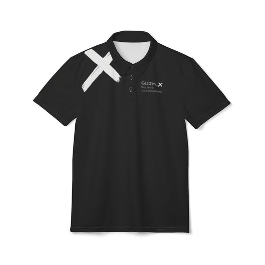 Personalized name and department X polo - gray with white