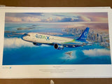 GlobalX A321 limited edition print